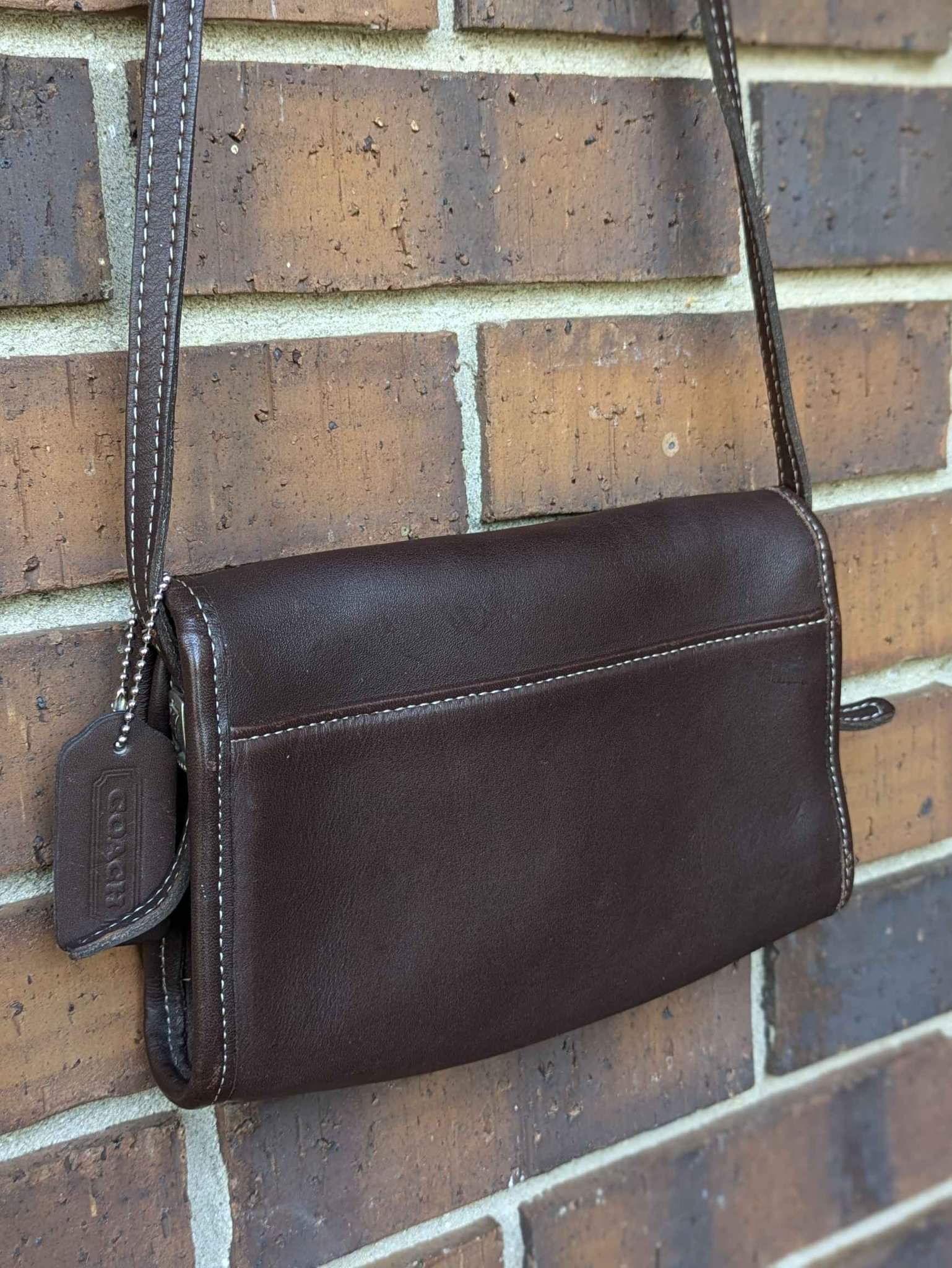Vintage COACH Martini Bag # 9140 Flap Crossbody Bag - Crossbody 