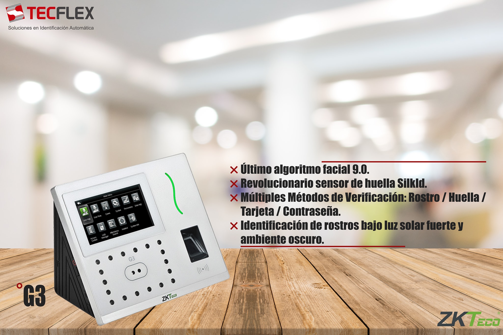 Tecflex - 📌G3 es una terminal multi-biométrica que incluye...