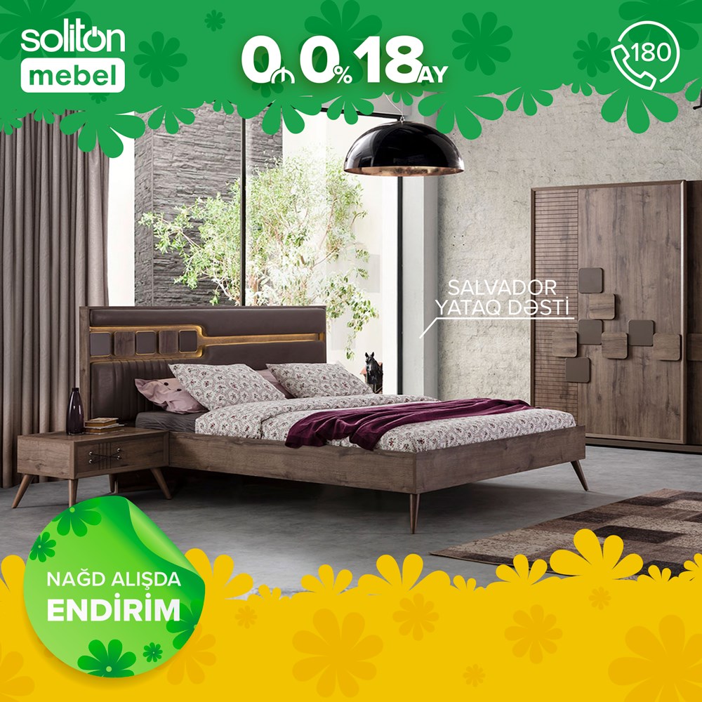 Soliton - Tək rəng kombinasiyası ilə Salvador yataq dəsti otağınızda ...