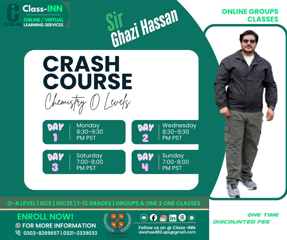 🌟 Class-INN Online Academy 🌟 O Level... - Class-Inn A. Waheed | Facebook