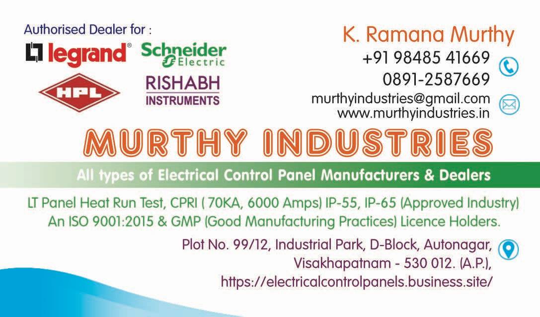 Electrical Panel Boards Industry. Since 2008 | Visakhapatnam