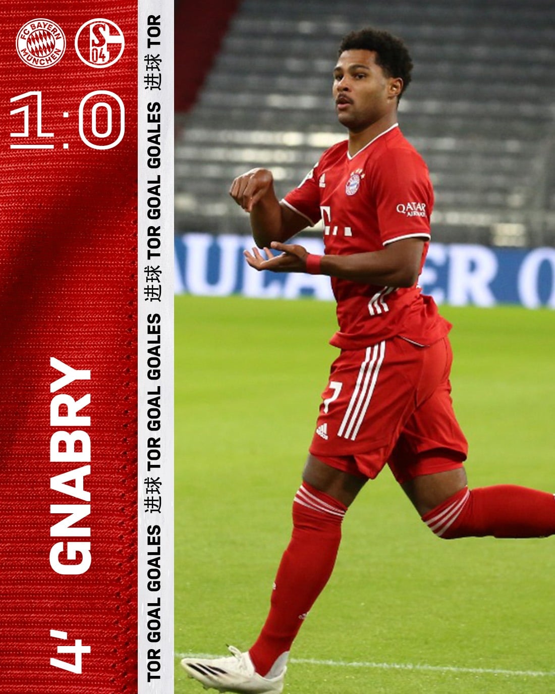 Gnabry! That's our new No. 7!! 🧑‍🍳 #FCBS04 🔴⚪
