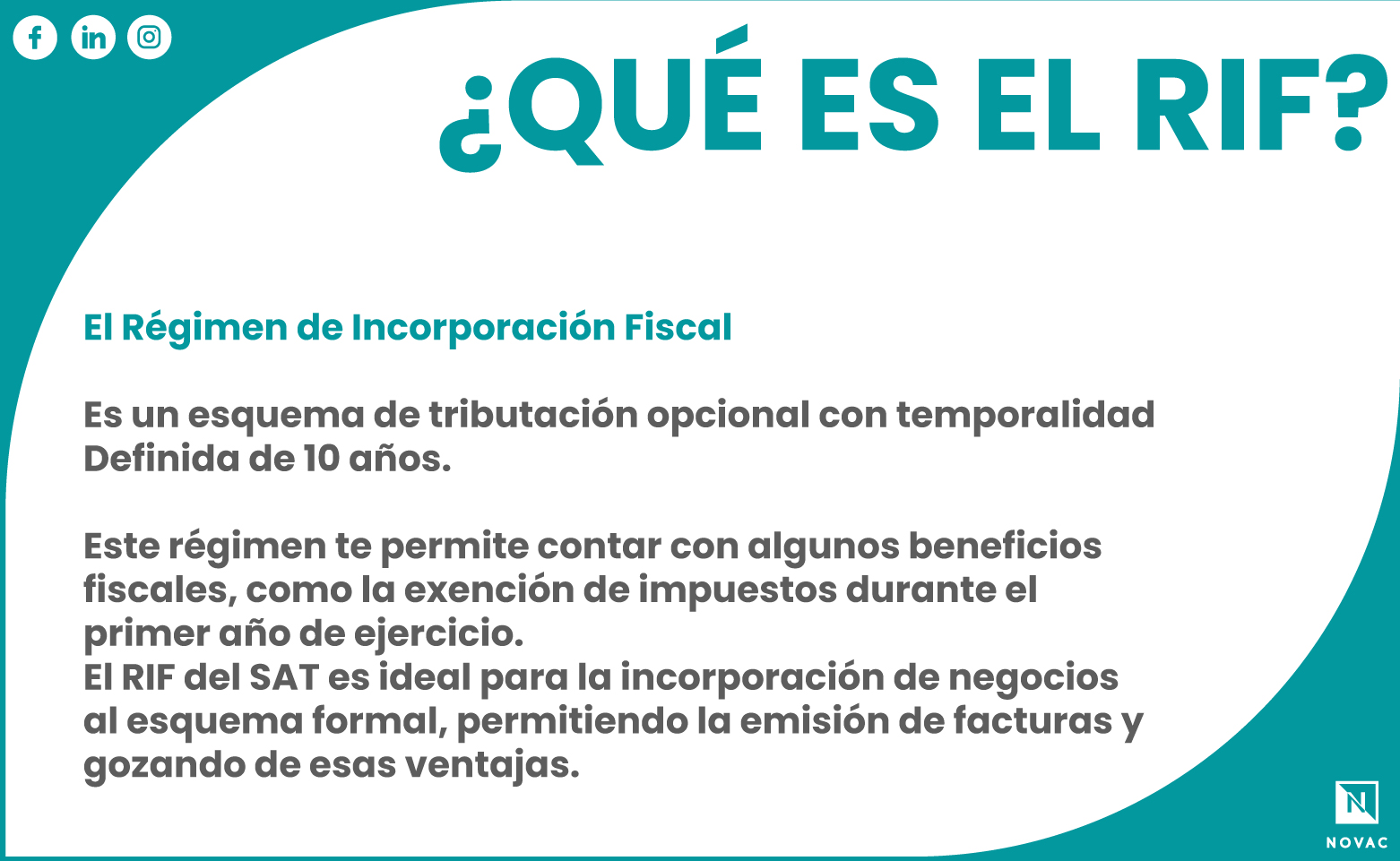 ¿Sabes que es el RIF? A... - Novac Soluciones Contables | Facebook