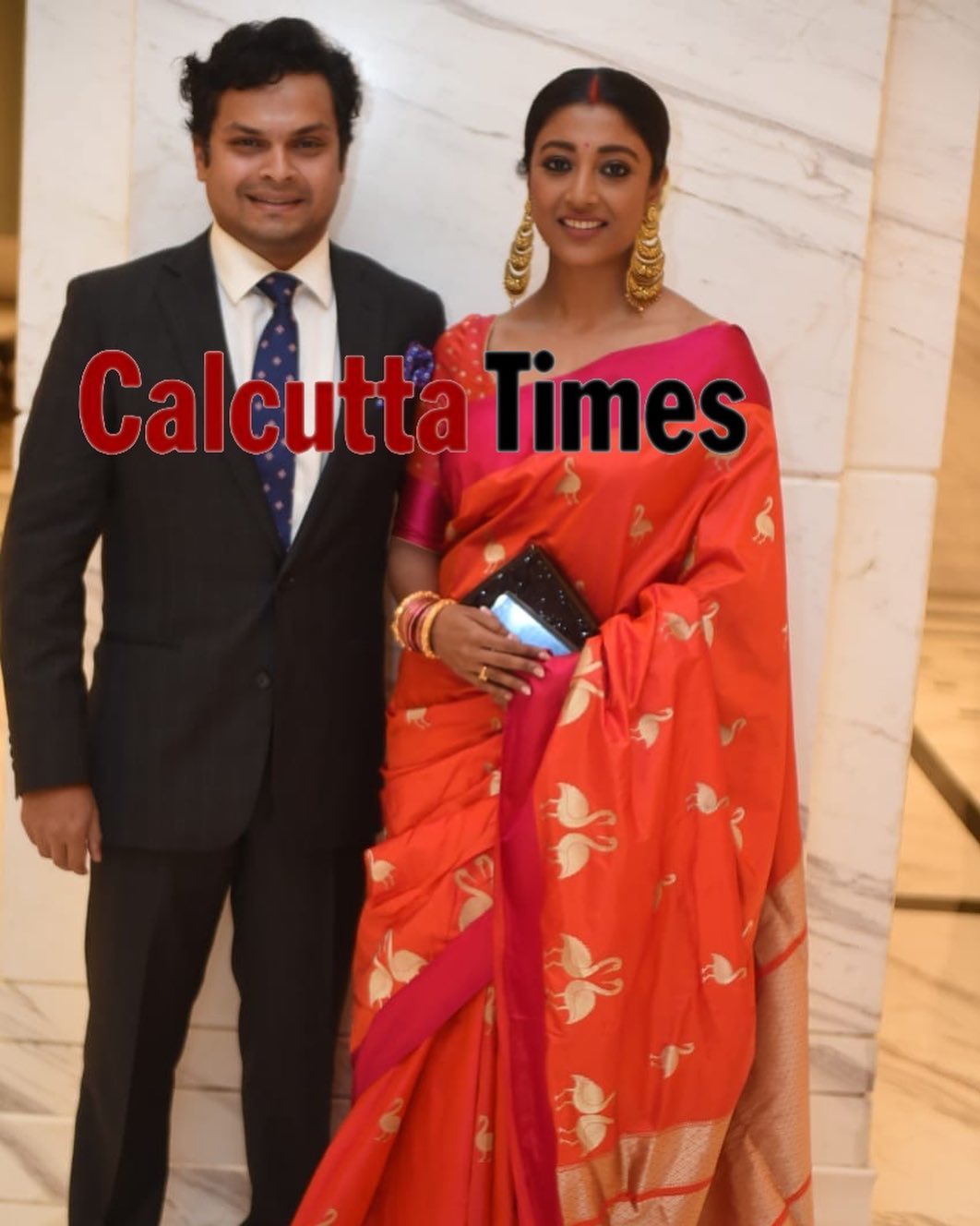 Calcutta - Paoli Dam and her husband Arjun Deb at Nusrat Jahan’s ...