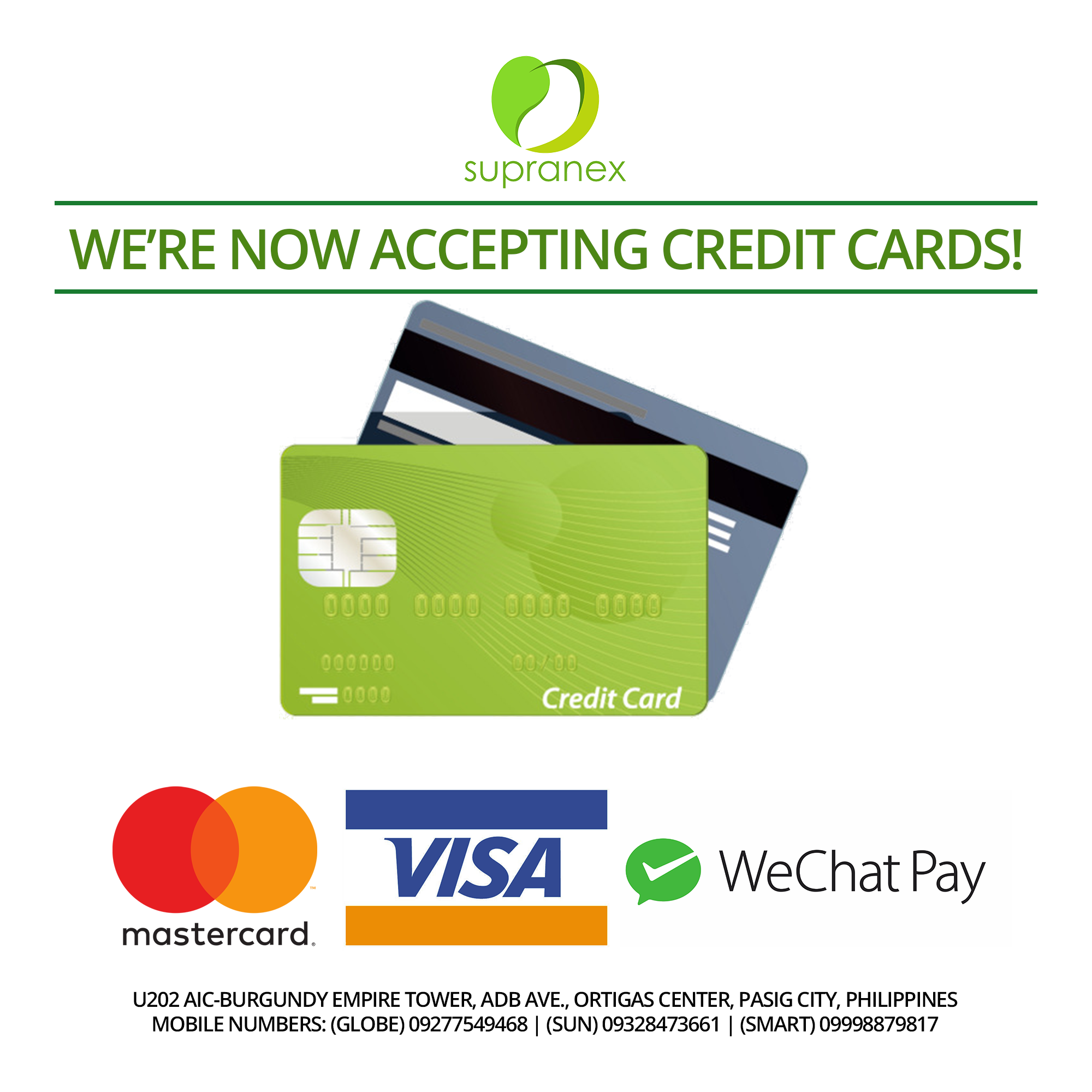 Supranex - Good News! Supranex is now accepting all major... | Facebook