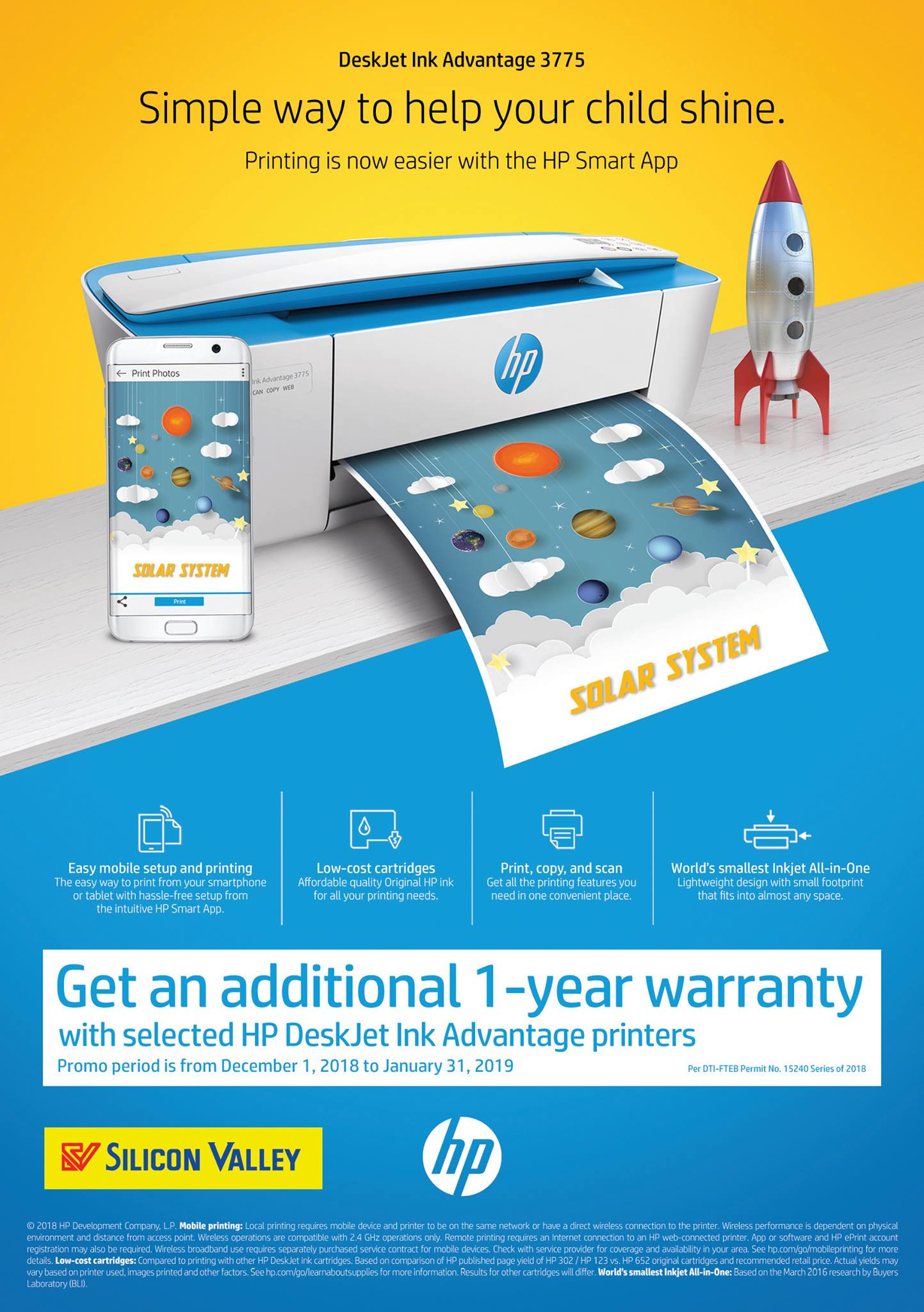 Silicon Valley - HP DeskJet Ink Advantage 3775 Simple way... | Facebook