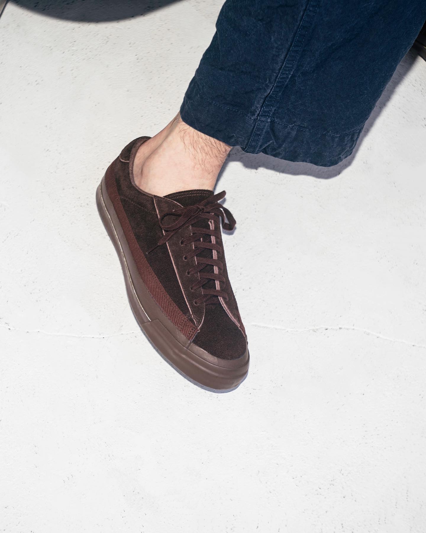 PERSICA - ASAHI BELTED LOW SUEDE - Brown Brown FW2022 - asahishoes