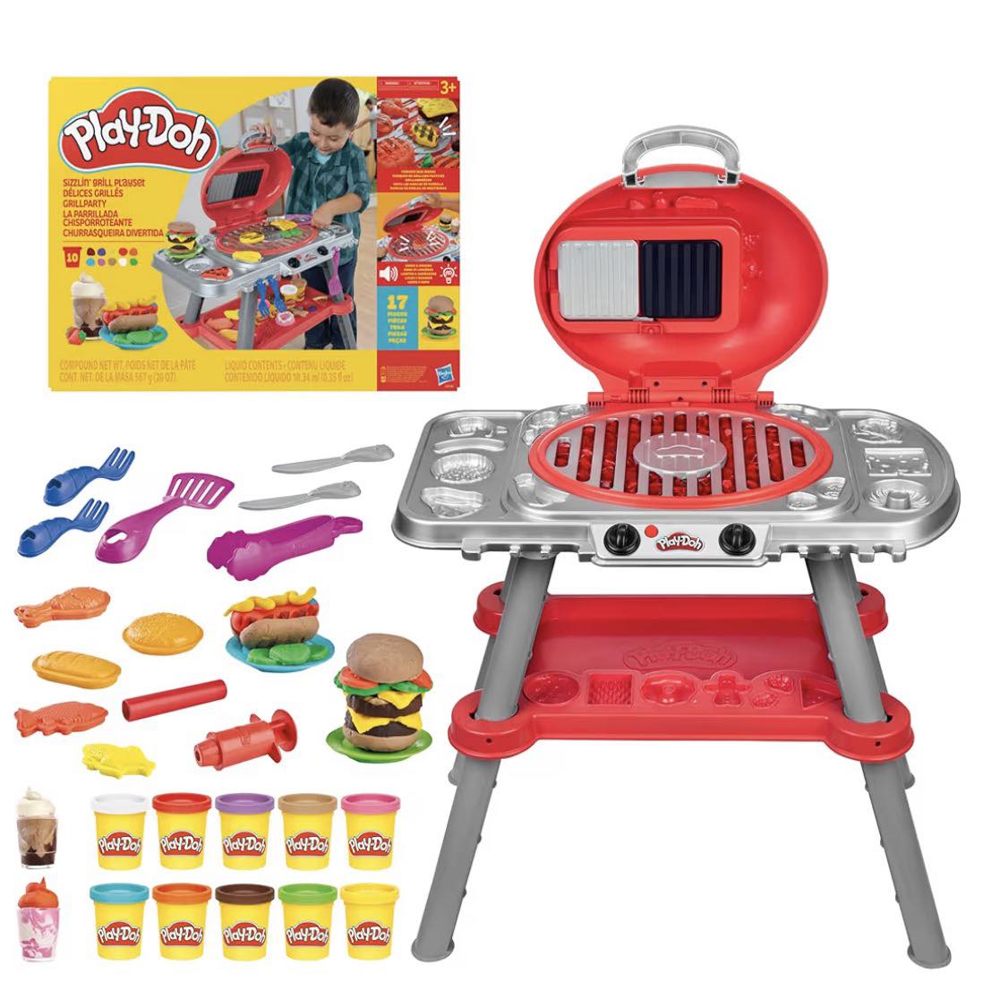 Play-Doh - Kitchen Creations - Super barbecue - gril jouet pour enfants avec 40 pièces - atoxique et 10 couleurs - Jeux - Jouets