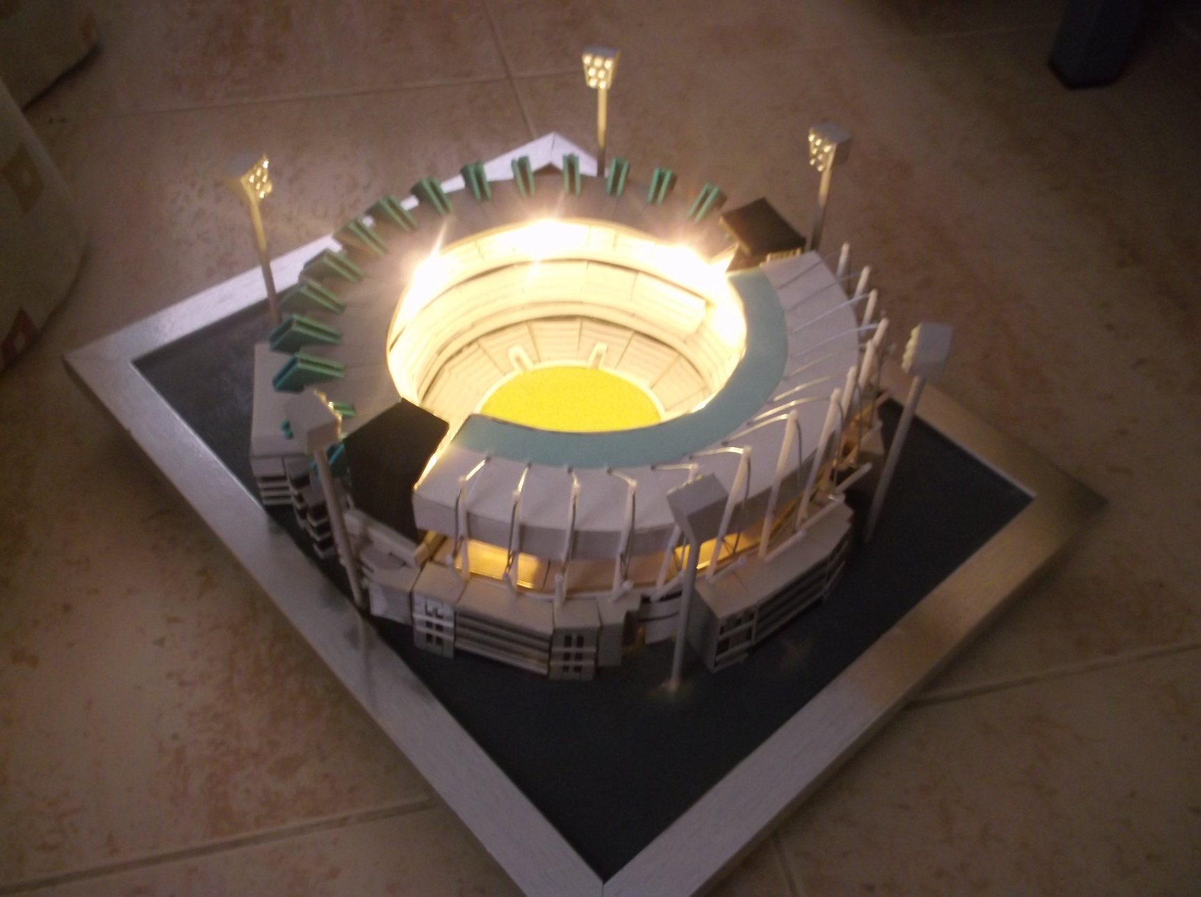 the MCG... - Replica football,and rugby stadium models past and present day
