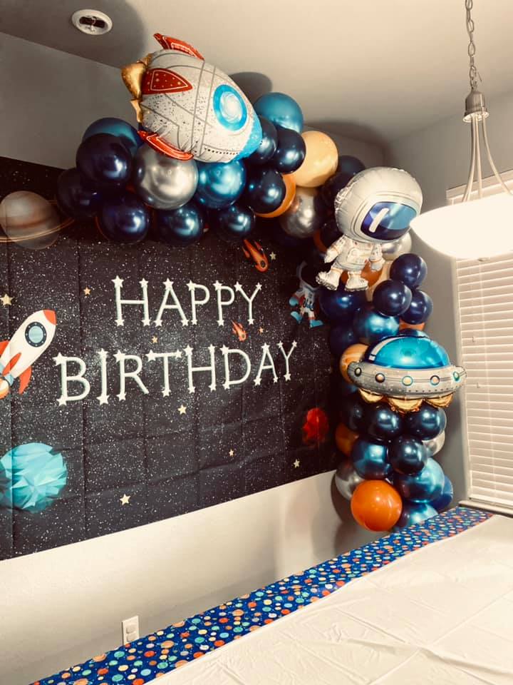 Happy 1st Birthday to Connor!🚀🖤 - Balloon Bouquets by Monica