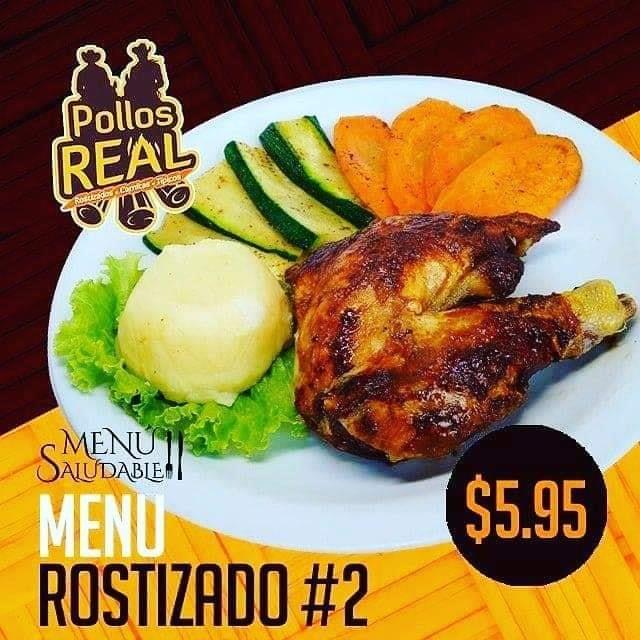 Pollos Real - 🤠#MenuSaludable Come rico con nuestra...