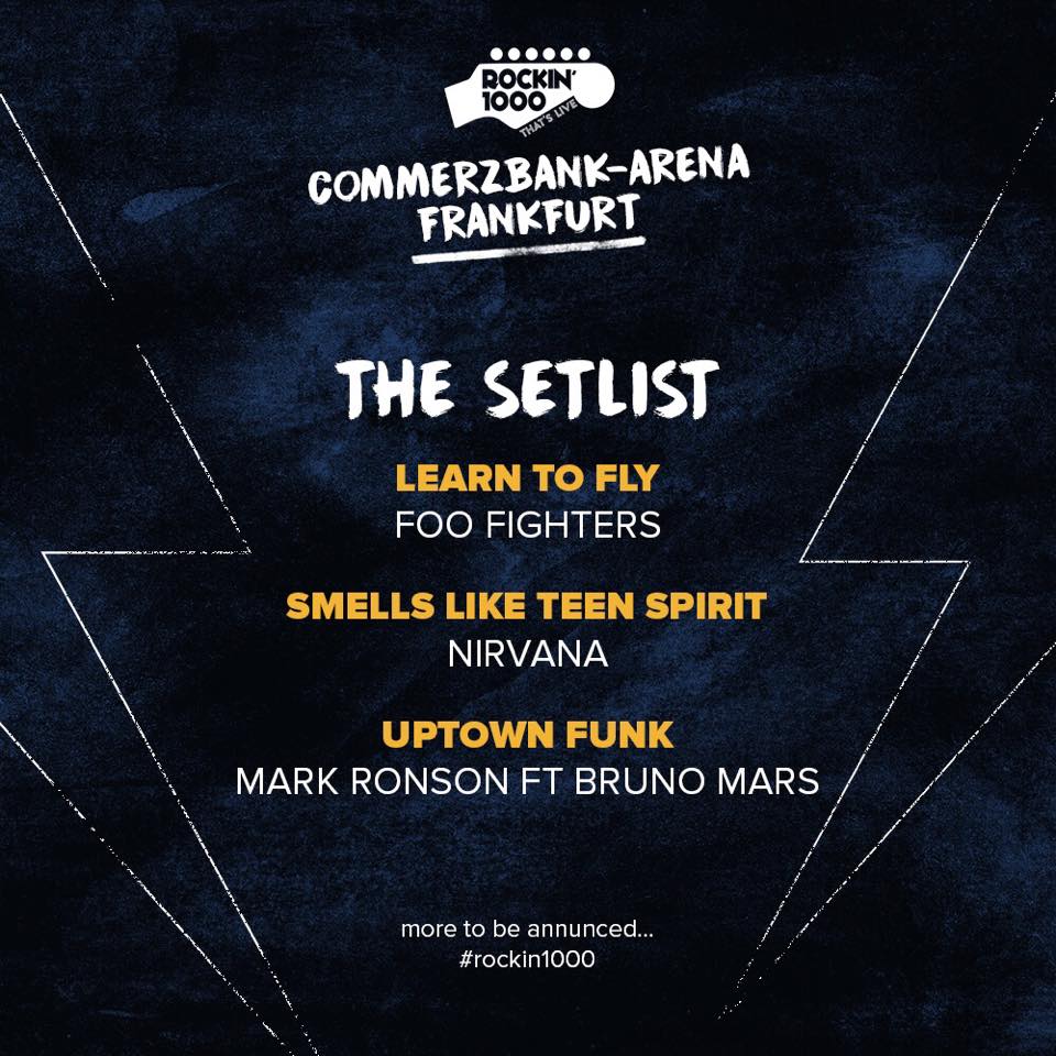 Rockin 1000 Setlist News Learn To Fly Smells Like Facebook rockin 1000 setlist news learn to