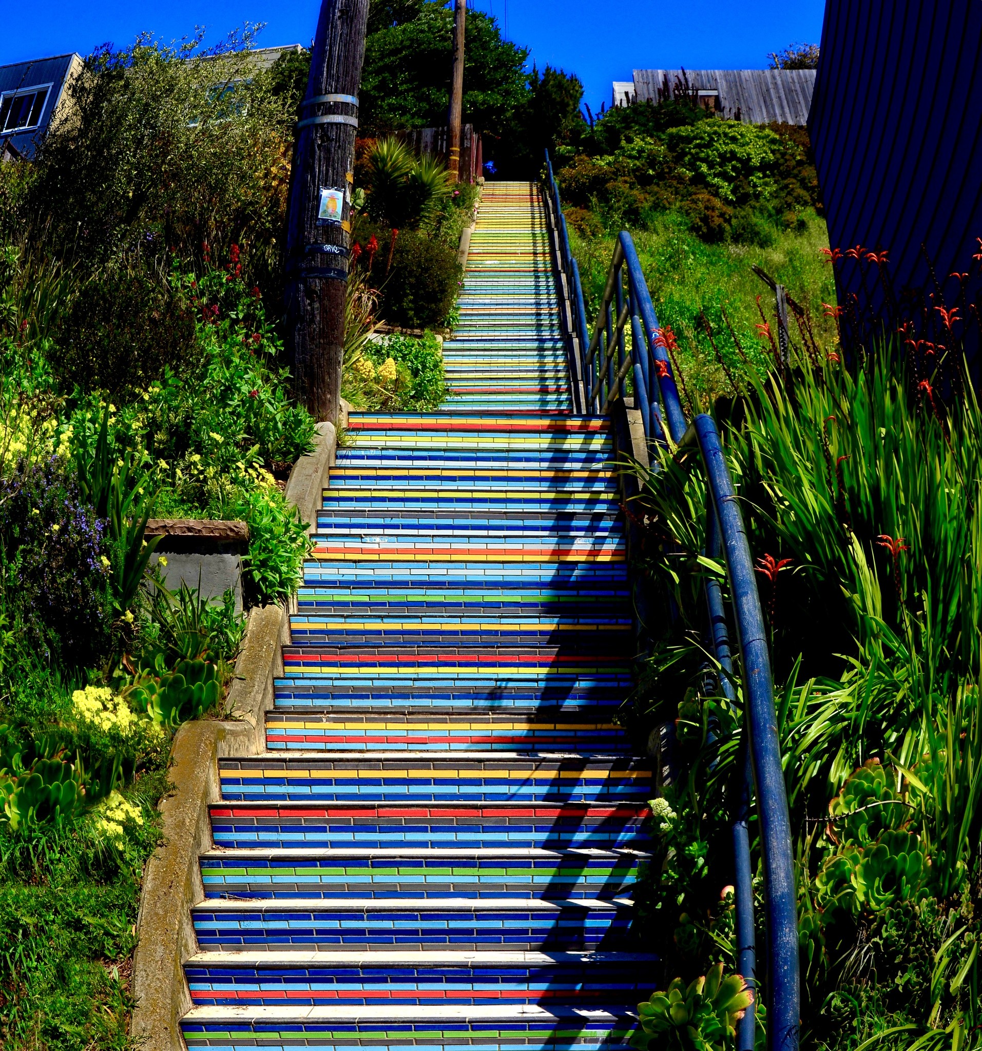 San Francisco's hidden Athens-Avalon Greenspace tiled steps