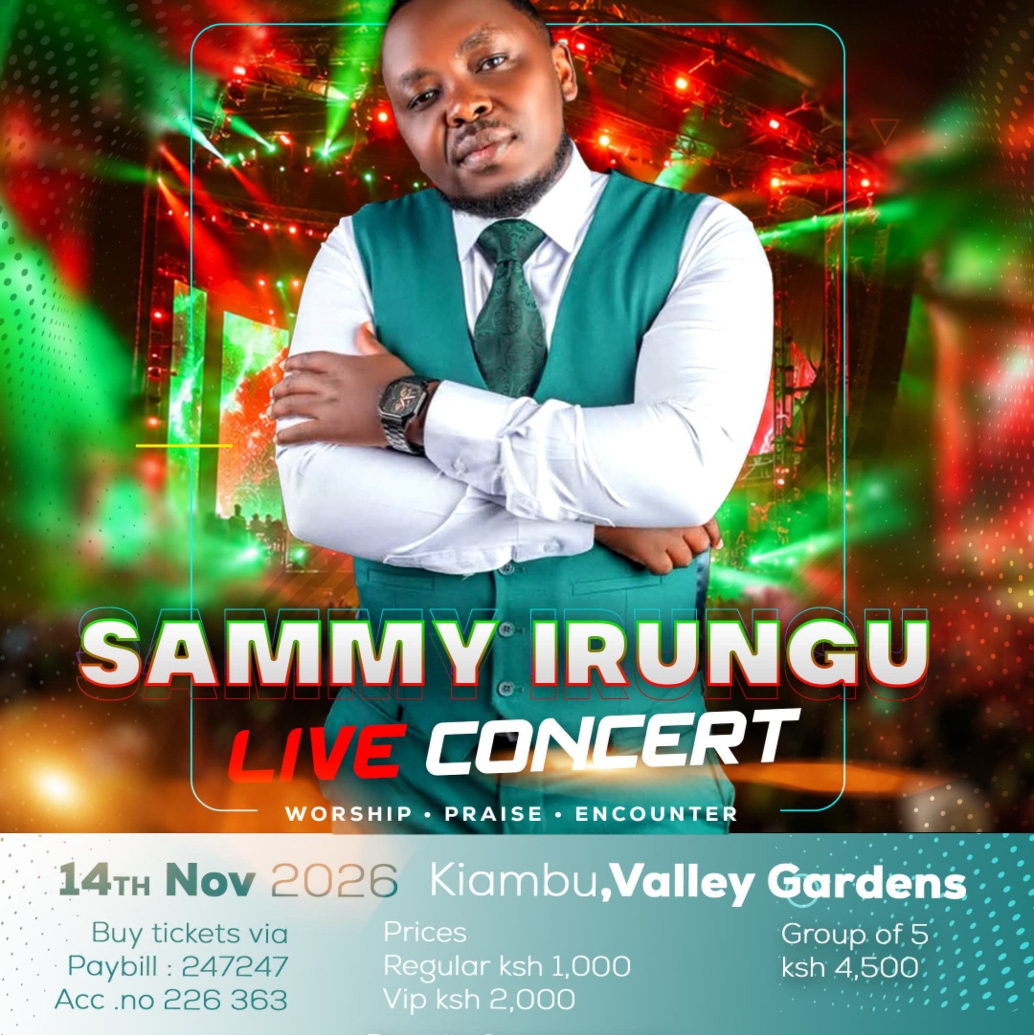 Saturday, 14th November 2026. Solomon Mkubwa will be performing live ...