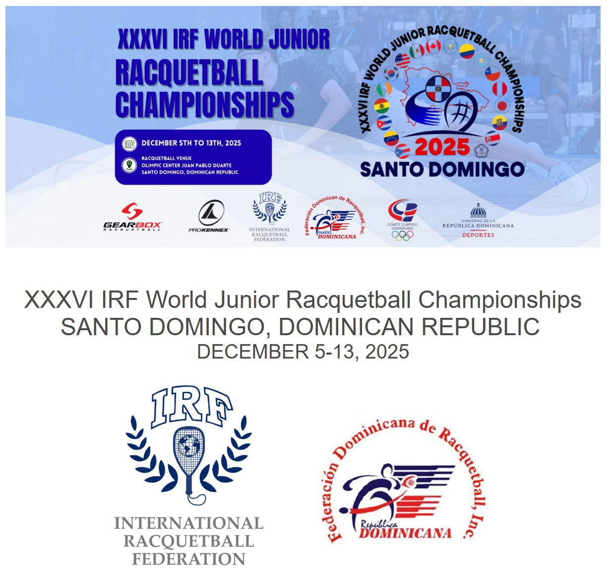 World Racquetball News | The International Racquetball Federation - IRF ...