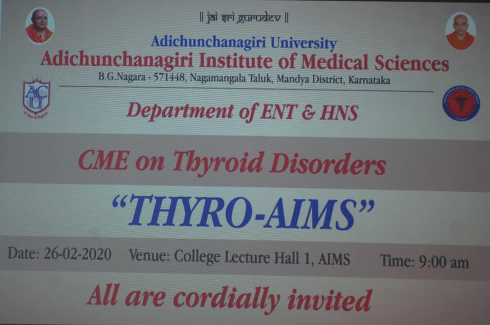 Jai Sri... - Adichunchanagiri Institute Of Medical Sciences | Facebook
