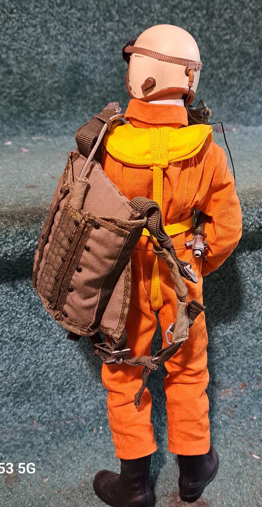 Vintage GI Joe figure in original orange flight suit