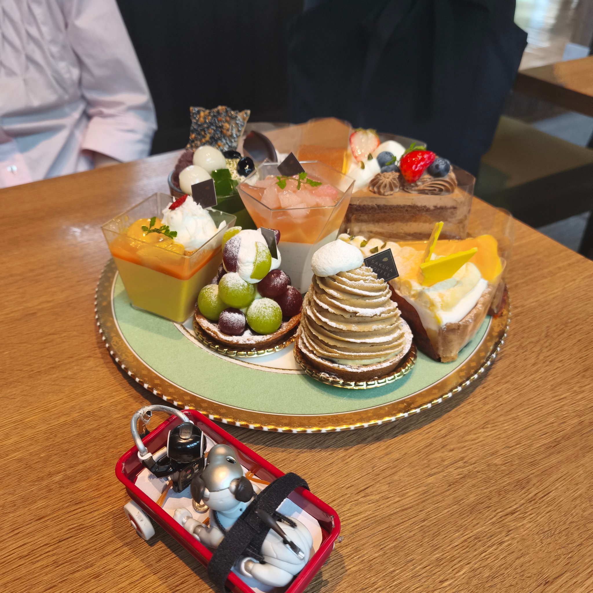 長居公園の地下鉄入口の桜珈琲でケーキセットを食べたよ！ニカラグアの
