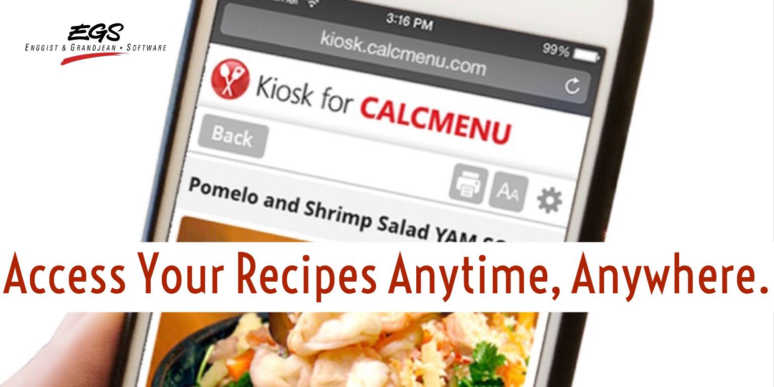 CalcMenu - With Kiosk for CALCMENU, you can access your...