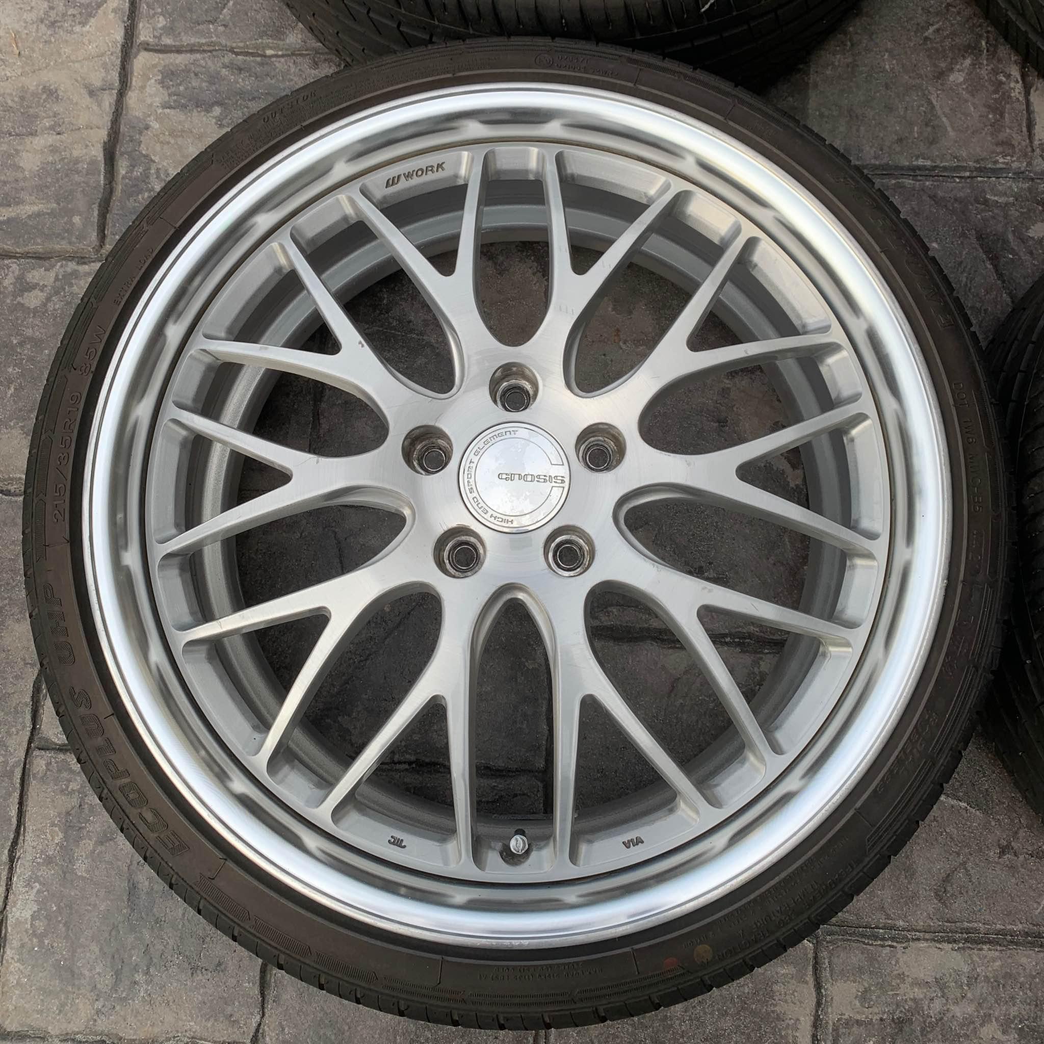WORK GNOSIS HS202 19” with tyres - Car Wheels, Tires & Parts 