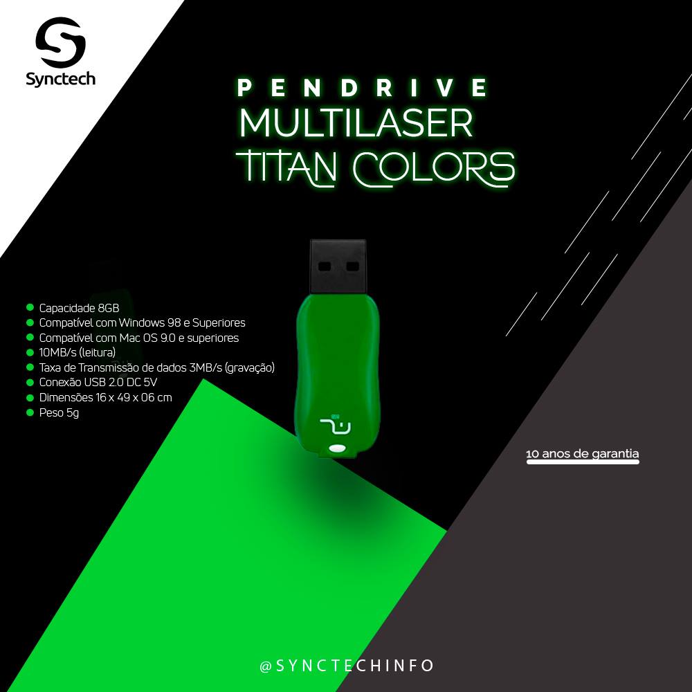 Synctech - 💥 O Multilaser Colors é um Pen Drive robusto e... | Facebook