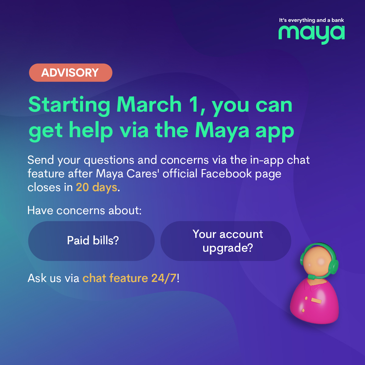 Maya - Heads up! The Maya Cares' official Facebook page... | Facebook