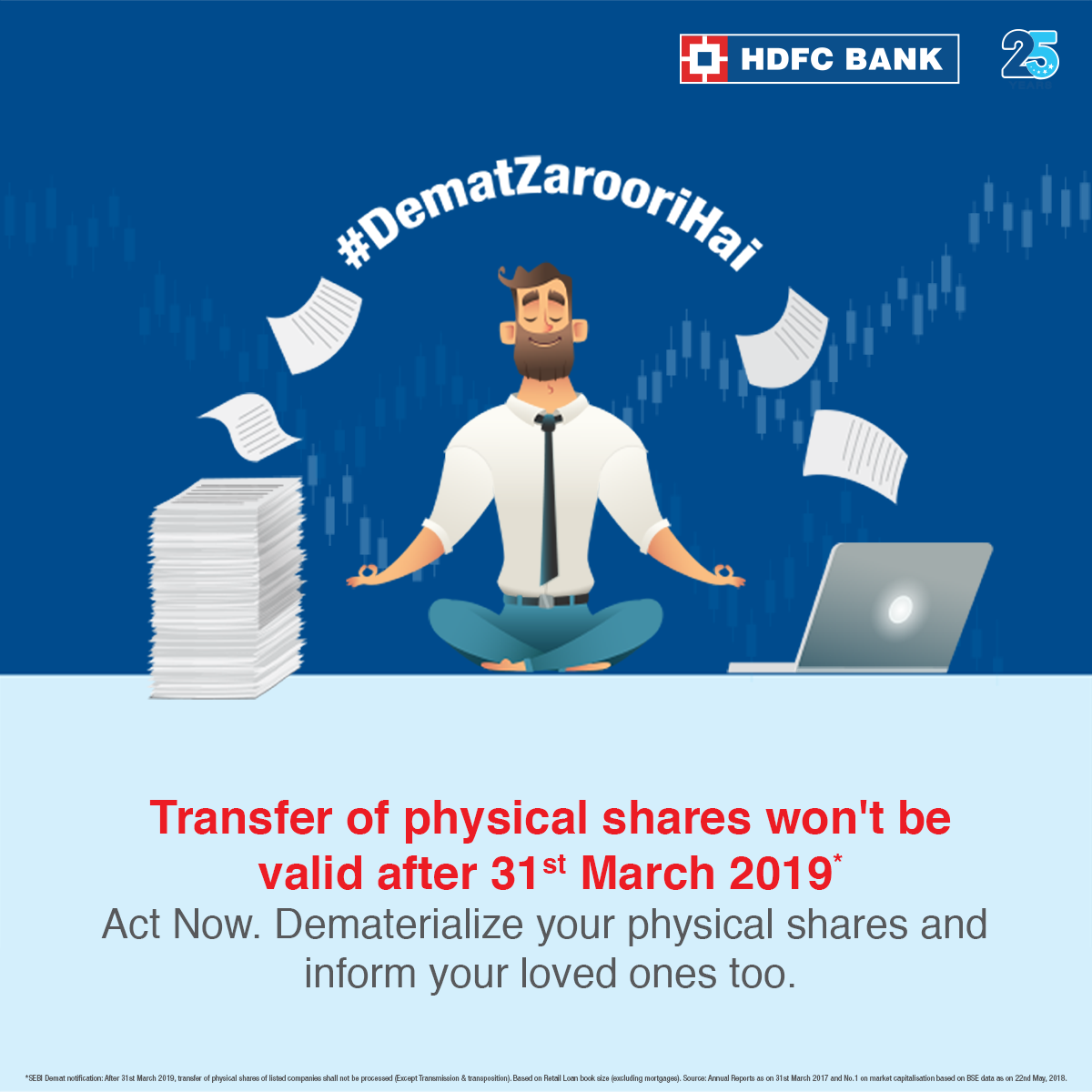 HDFC Bank - Have you dematerialised your shares yet? Post...