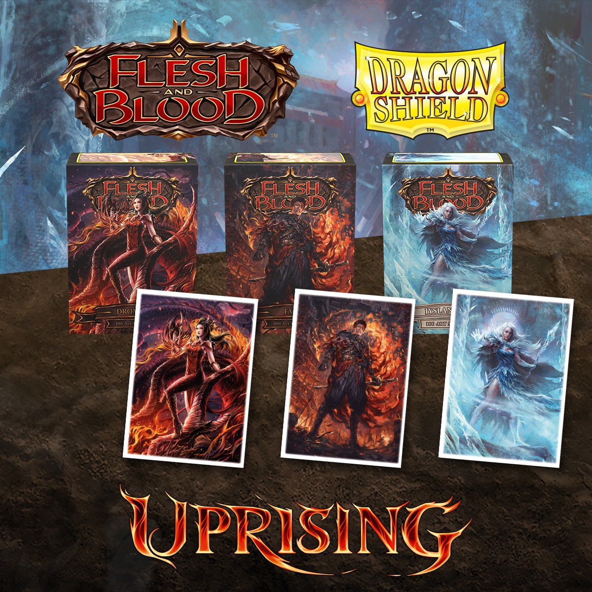 New Flesh and Blood Uprising Matte Art Sleeves! 🐉🛡🔥🔥🔥 (+