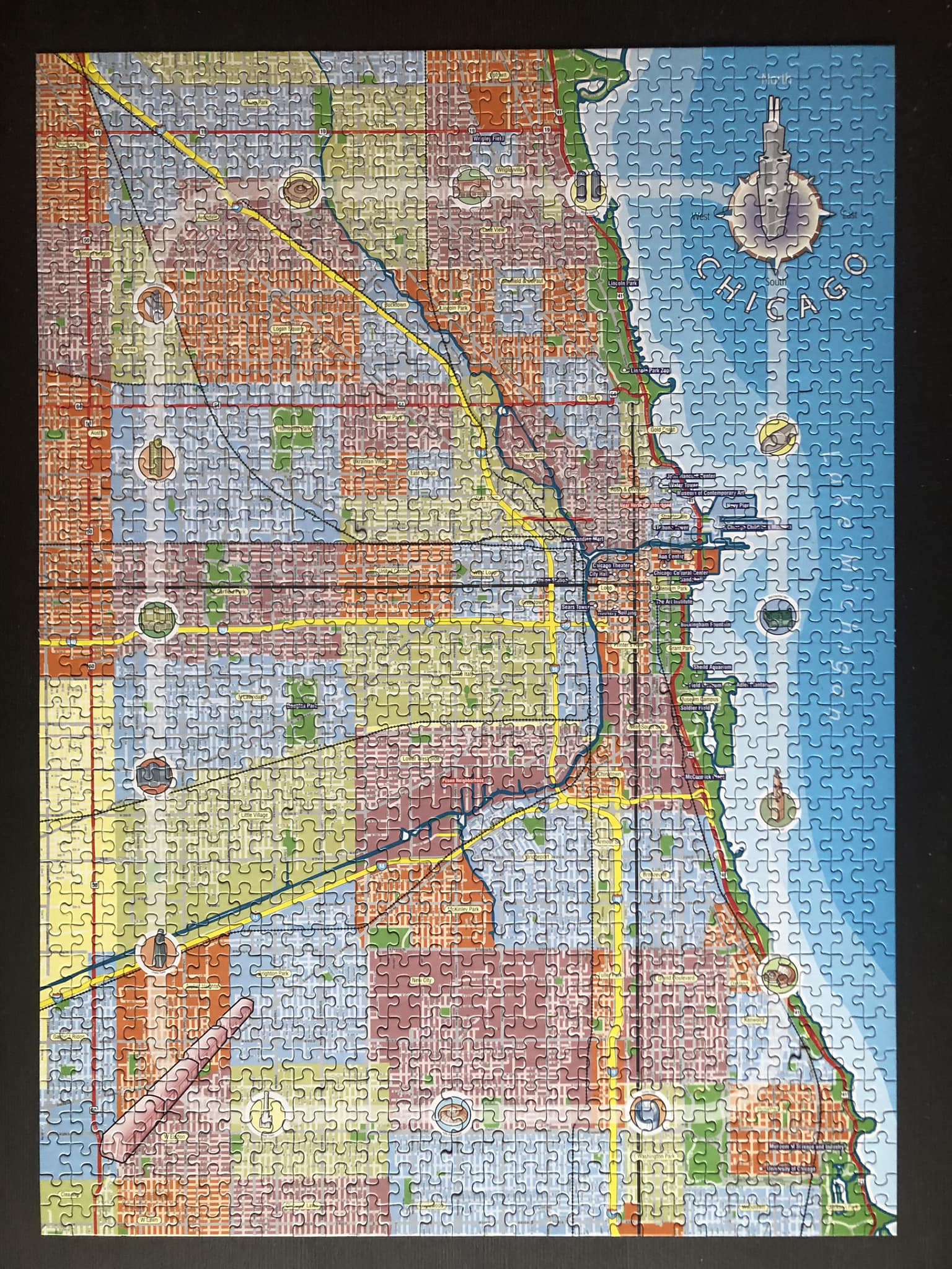 Bridge Michigan Hancock USA Jigsaw Puzzle - 1000 Piece Wooden Travel Souvenir & Wall Art