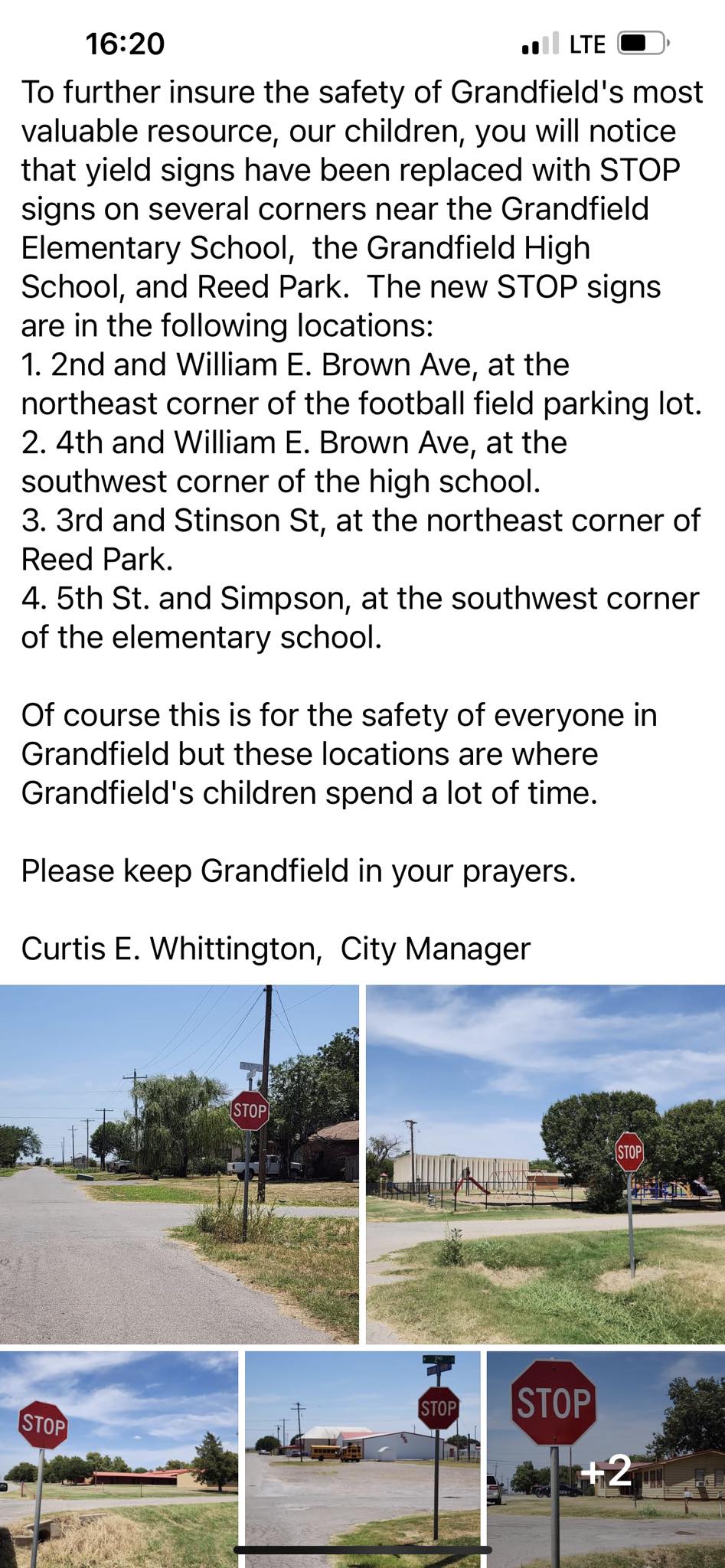 Grandfield Police Department | Grandfield OK