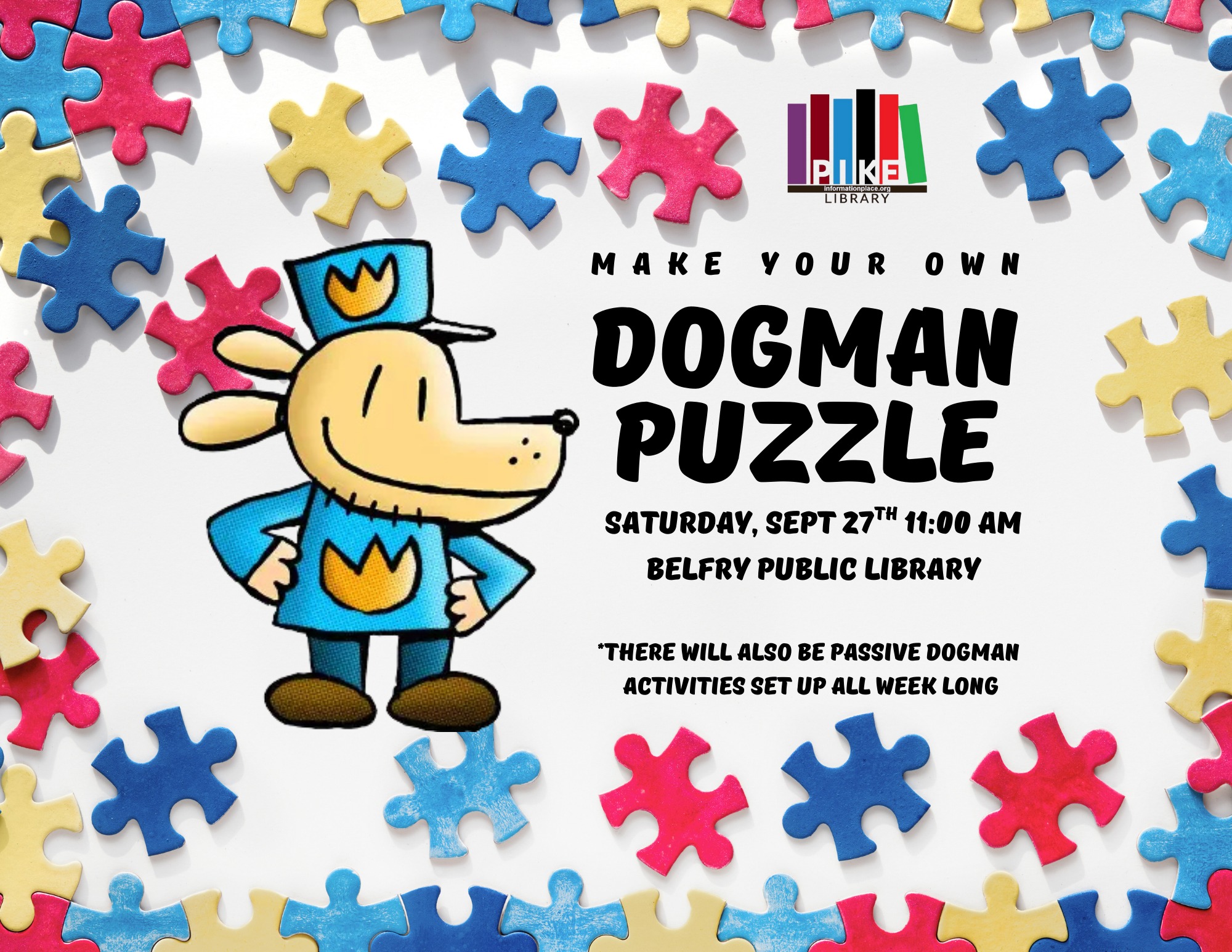 Make Your Own Dog Man Puzzle - Belfry Library