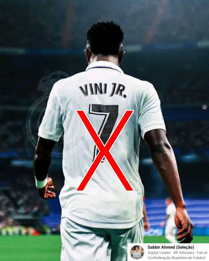 Vinicius Jr Is Set To Wear The Legendary No. 7 Jersey At Real