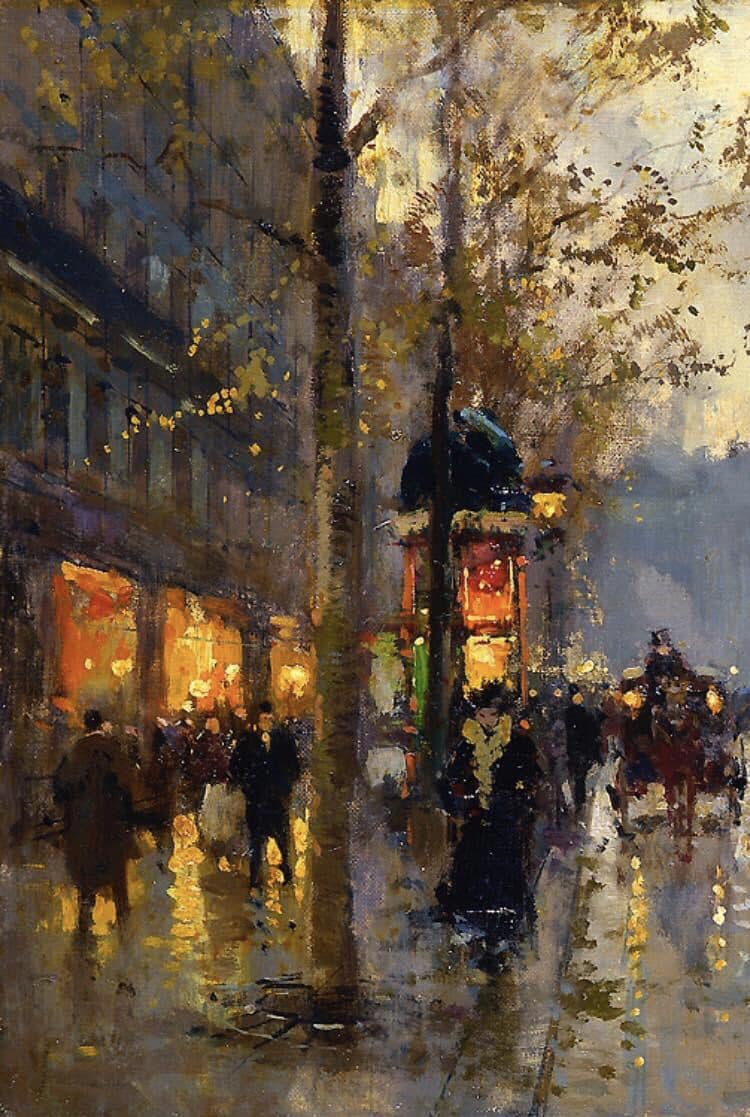 Cortes、Place de la Madeleine、希少画集より、新品額装 Eduardo Cortez Place de la Madeleine, PARIS ! ❤