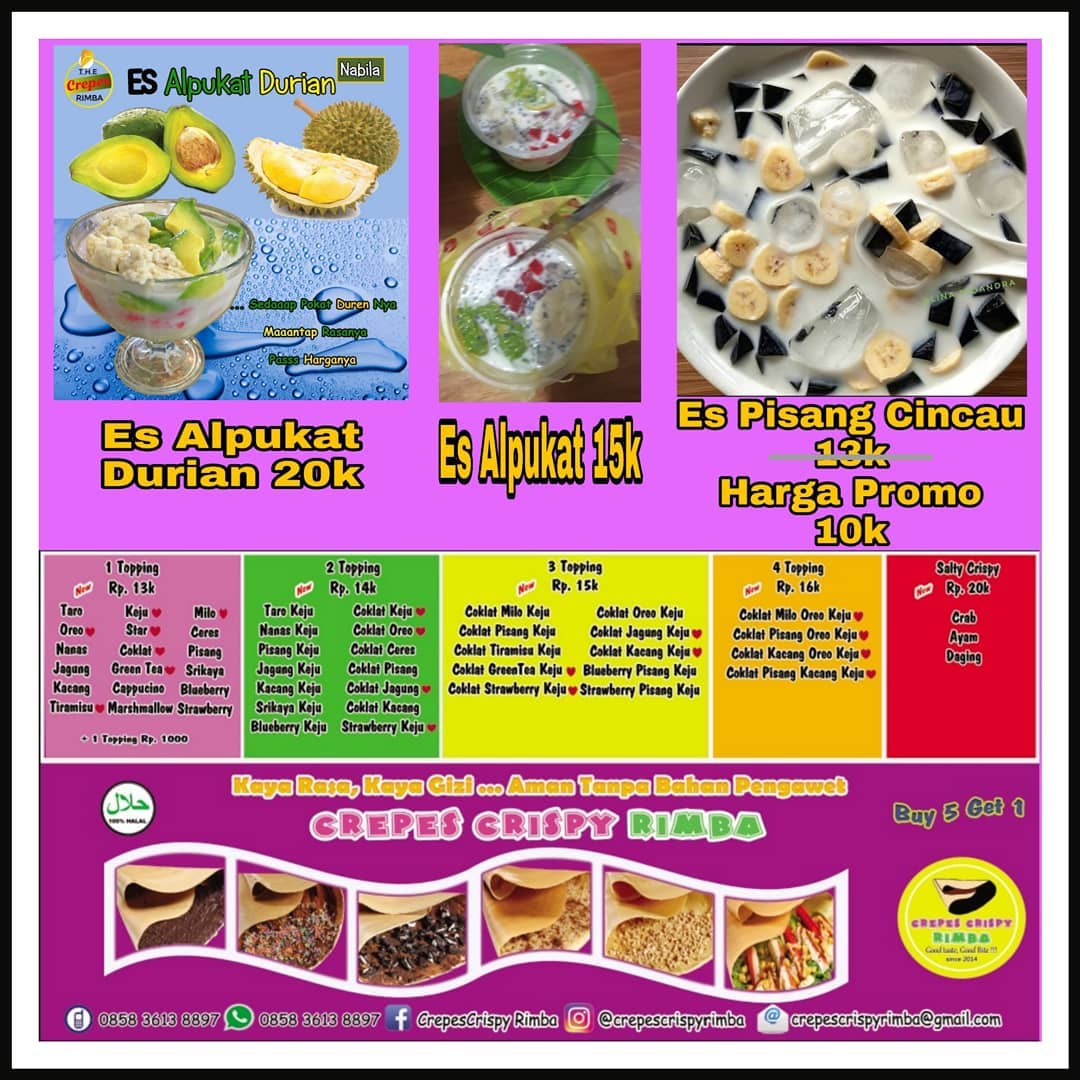 Menu menu nya tidak bikin kamu... - Crepes Crispy Rimba | Facebook