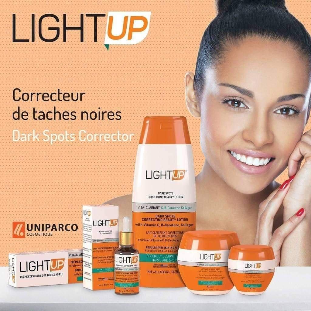 Soin éclaircissant Light Up - Anti-taches, Acides De Fruits - Flacon 100ml (Exp. 2024)