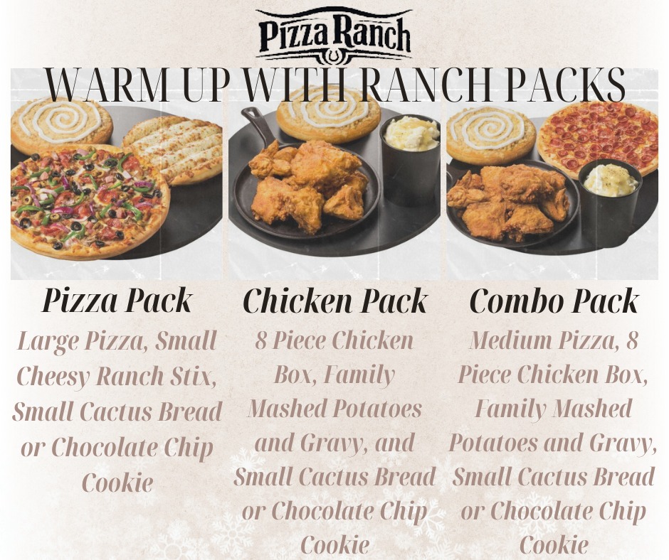 Pizza Ranch - Warm up with Ranch Packs! 3 packs to choose...