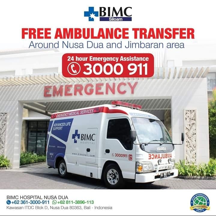 誰にでも起こり得る緊急事態🚑 BIMC病院は安全です😌... - BIMC病院 バリインターナショナルホスピタル | Facebook