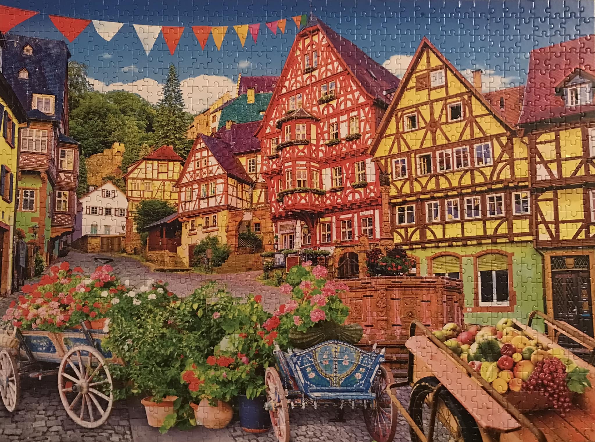Premium 1000-Piece Jigsaw Puzzle – Brienz Town And Flowers, Switzerland (20x27 Inches When Completed)