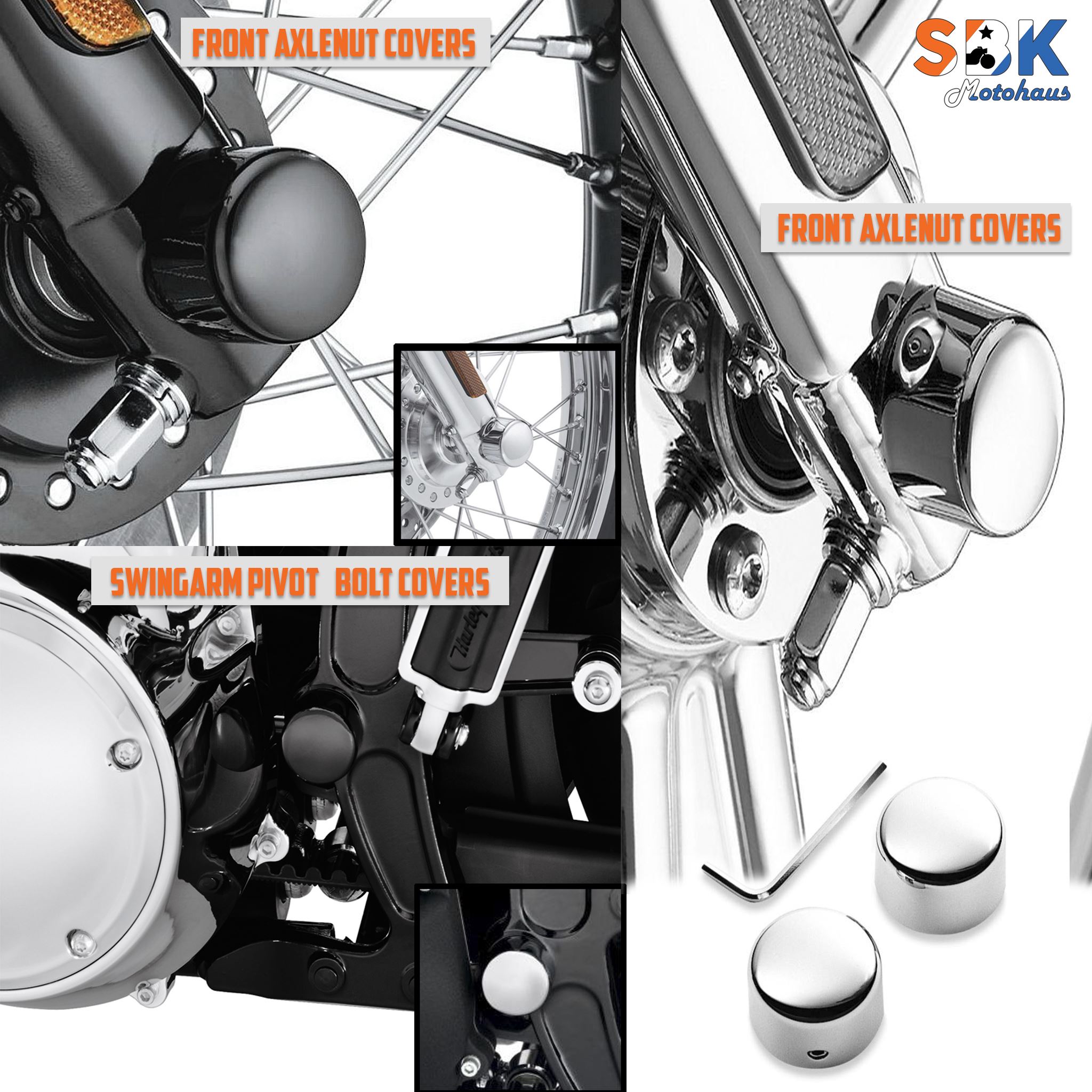 SBKMotohaus - 📣📣 Front Axle Nut Covers / Swingarm Pivot... | Facebook