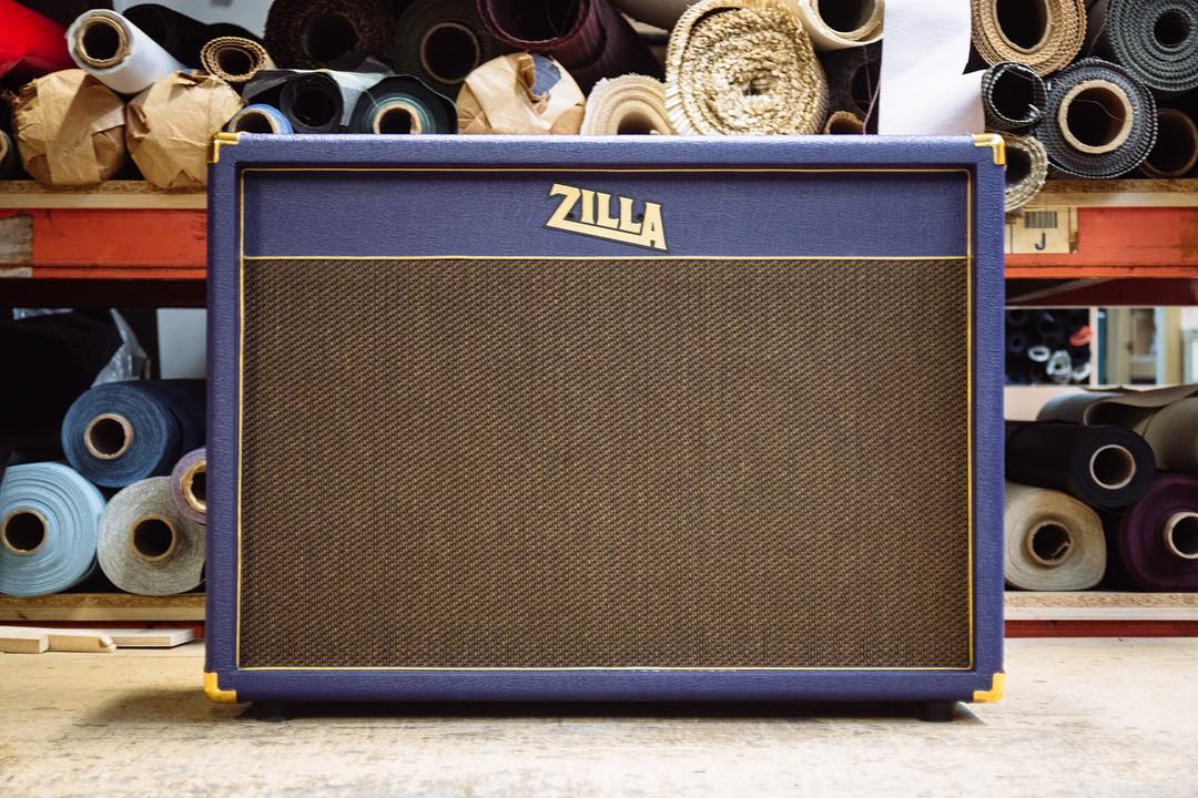 Super Fatboy 2x12. Purple elephant tolex, custom grill, gold