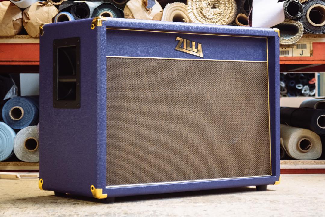 Super Fatboy 2x12. Purple elephant tolex, custom grill, gold