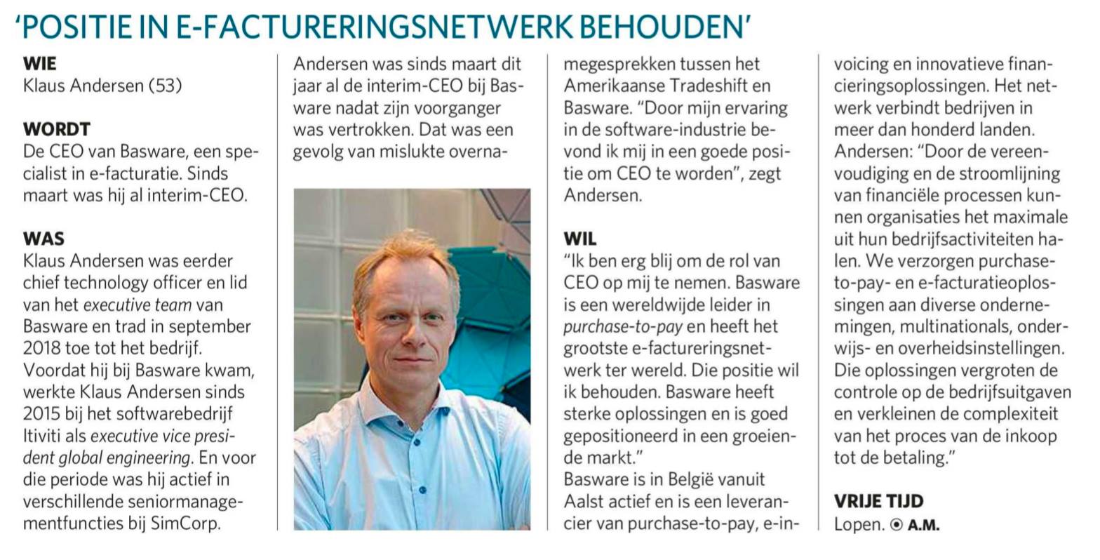 De nieuwe CEO bij Basware... - Square Egg Communications