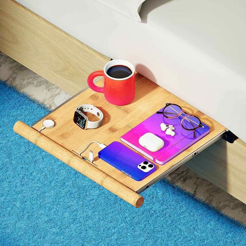 Slidable hideaway shelf for bed or couches - Wall Shelves & Ledges ...