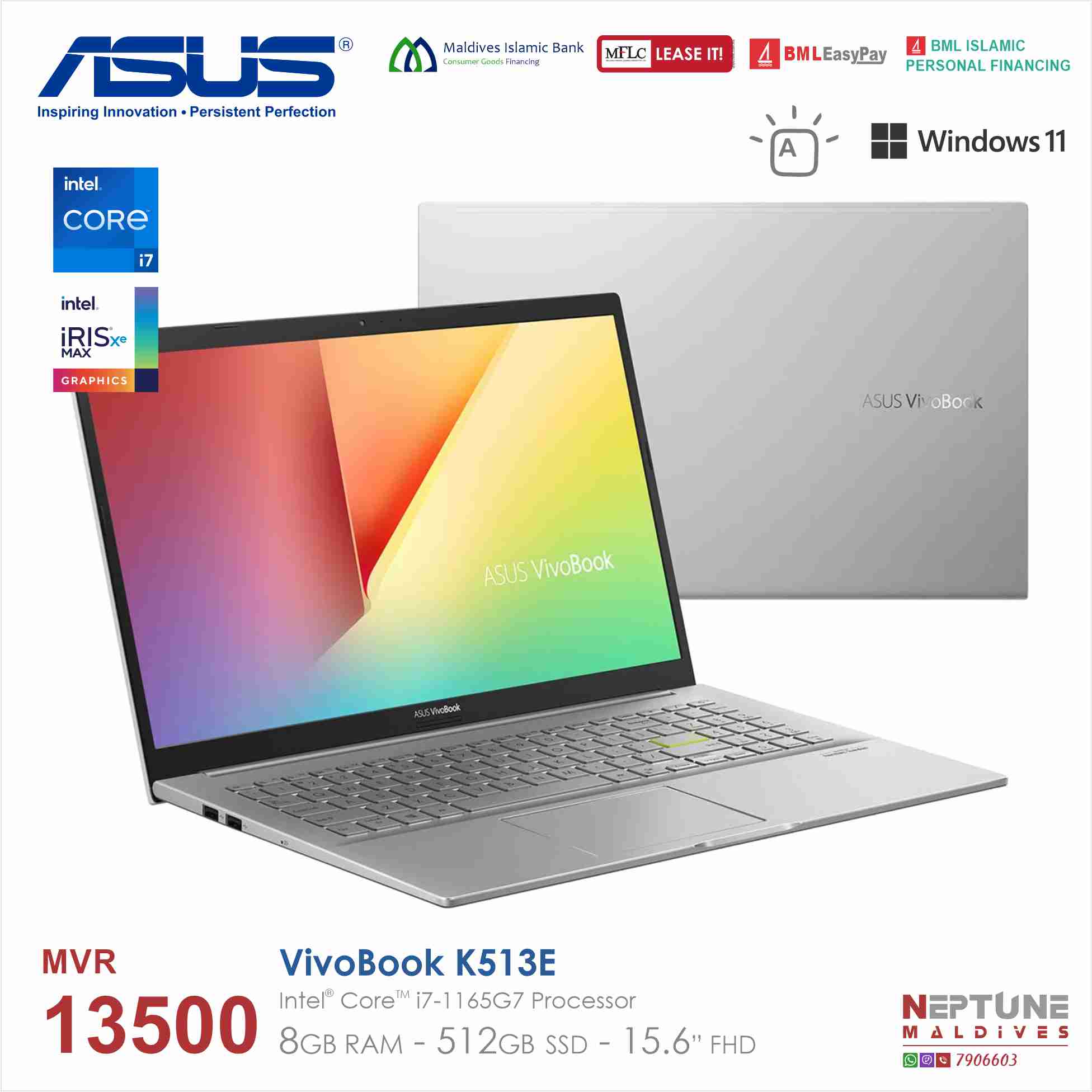 Asus Vivobook K513E laptop with Intel Core i7-1165G7