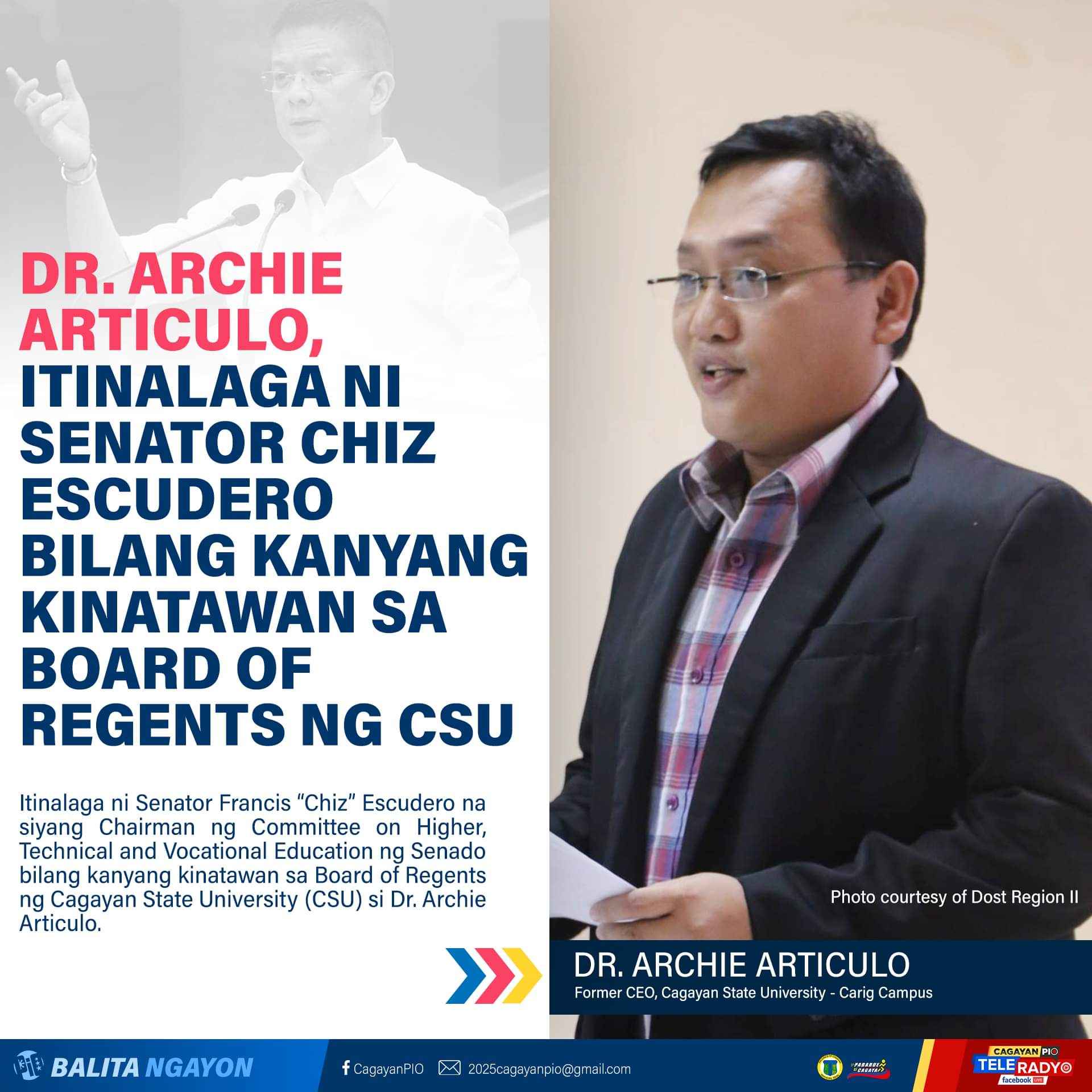 DR. ARCHIE... - Cagayan Provincial Information Office | Facebook