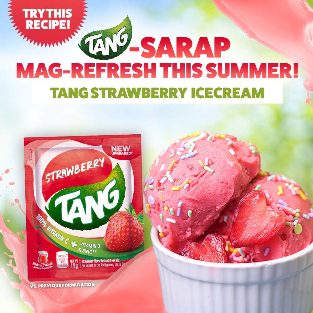 Tang - STRAWBERRY BANANA ICE CREAM INGREDIENTS 2 sachets Tang ...