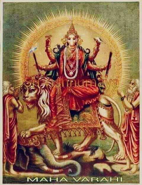 Maa - VARAHI DEVI The Vishnudharmottara Purana describes a six-armed ...