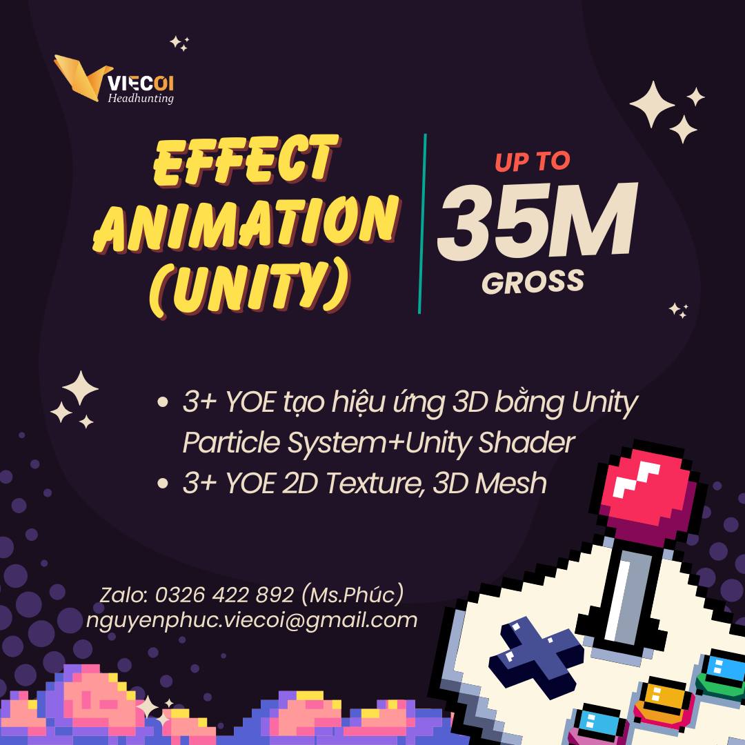 Việc Làm Ngành Game (Cocos/Unity Dev, 2D/3D Artist, Animator, Video ...