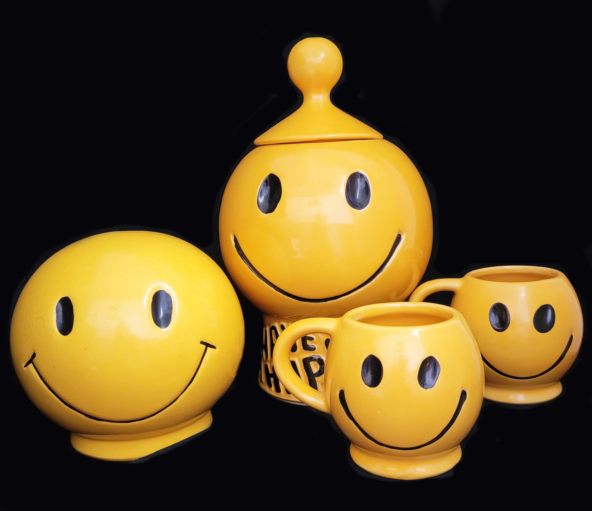 McCoy smiley face mug found at Old Shed Antiques