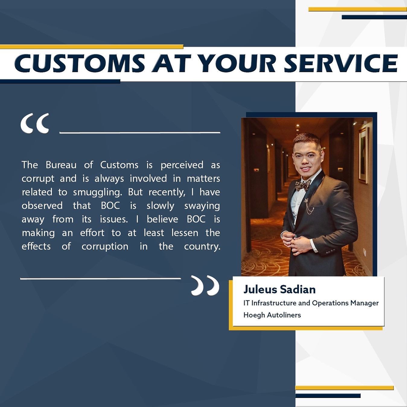 Juleus Sadian, an IT Infrastructure... - Bureau of Customs PH